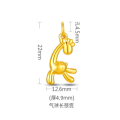 Gold 24k Pure Gold Giraffe Solid Gold Charm